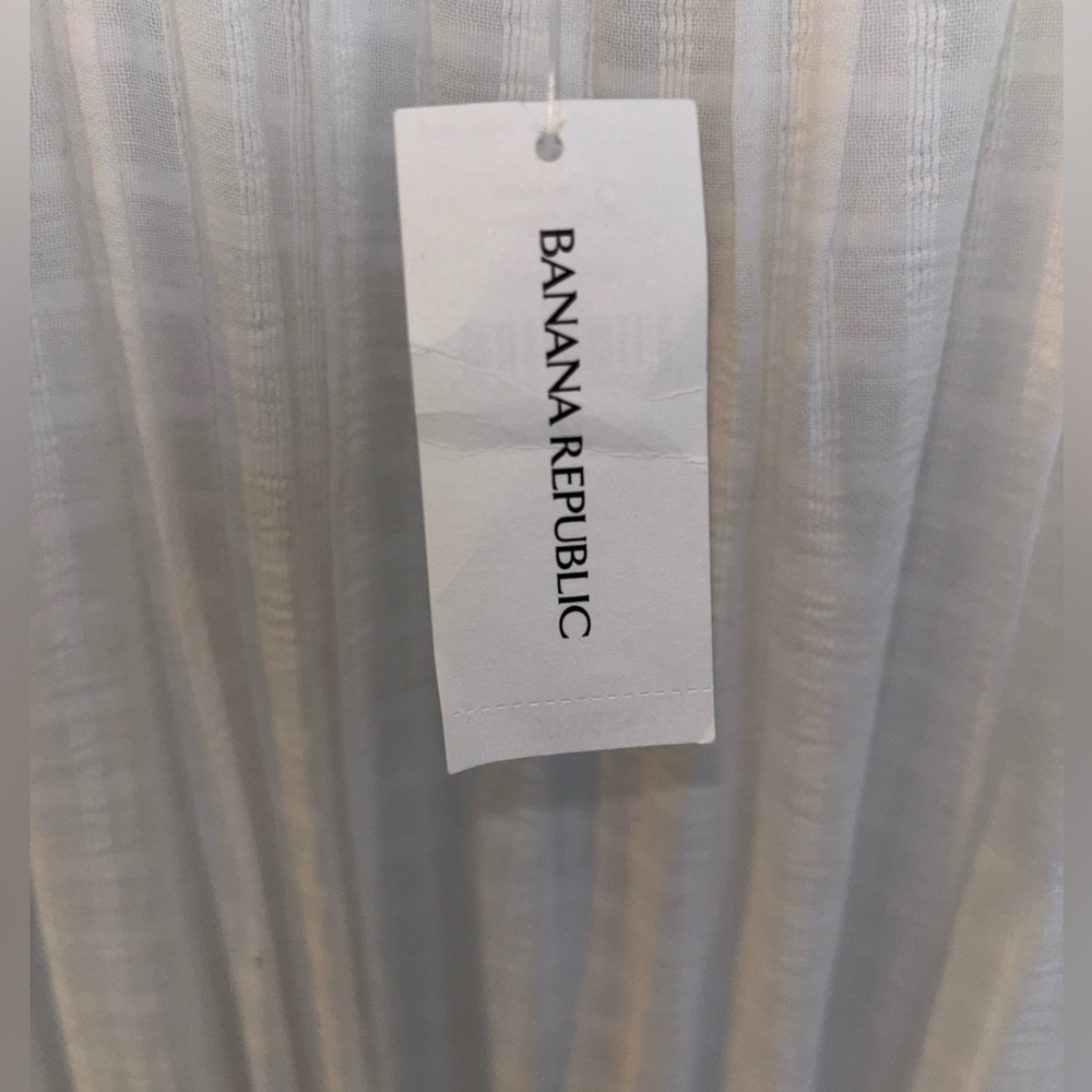 NWT retail $250 Elegant Size M Banana Republic  White Tiered Maxi Dress - Picture 7 of 7